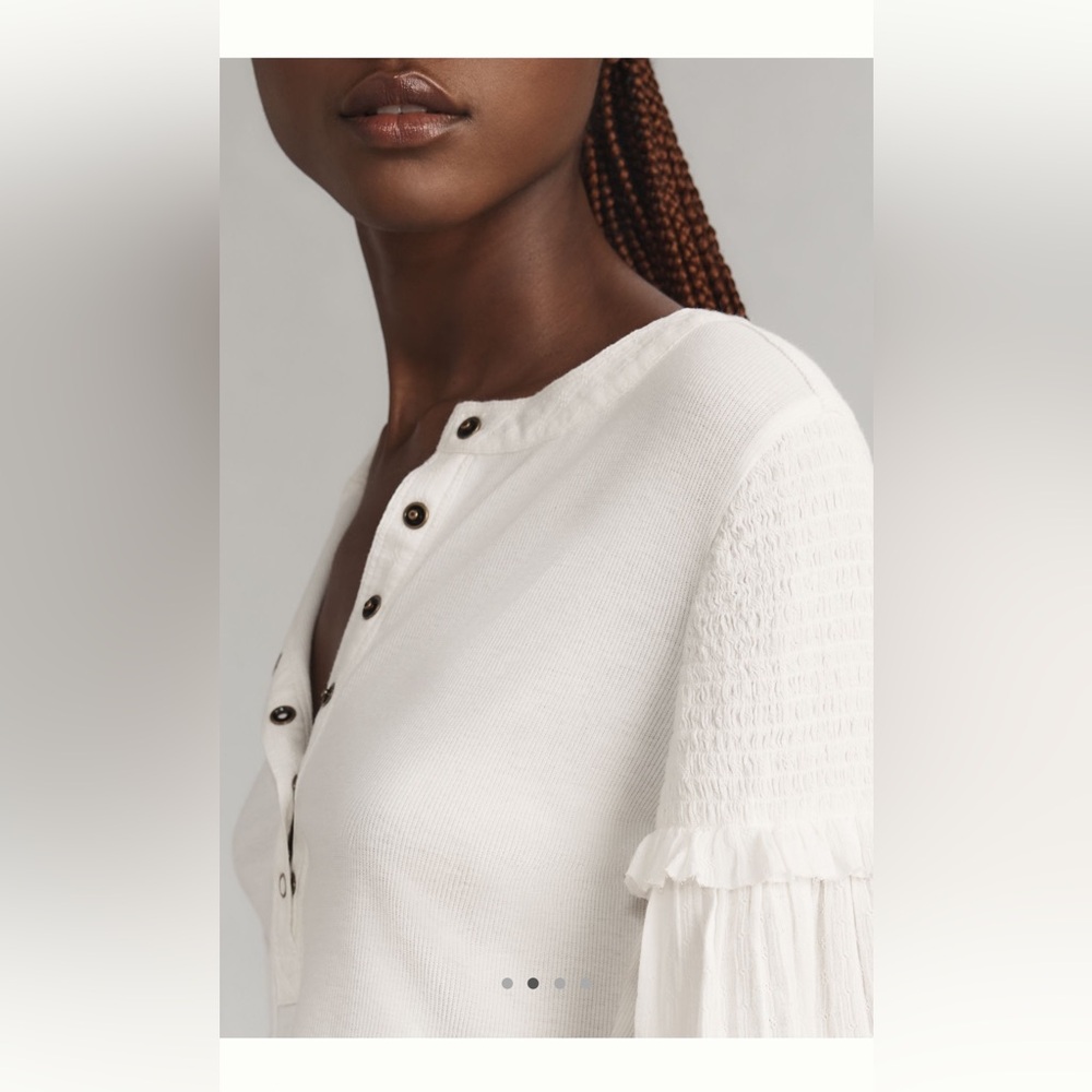 The Andie Ribbed Henley by Pilcro - Picture 2 of 4